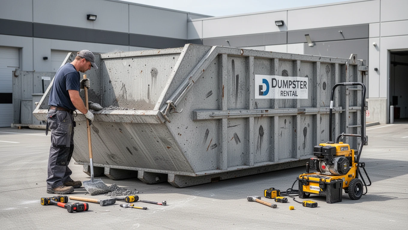 Concrete Dumpster Rental